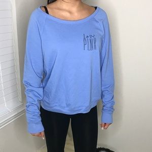 PINK Lace Back Sweater